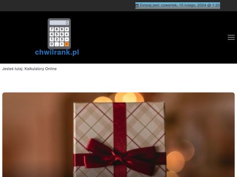 Chwilrank.pl kalkulatory również finansowe