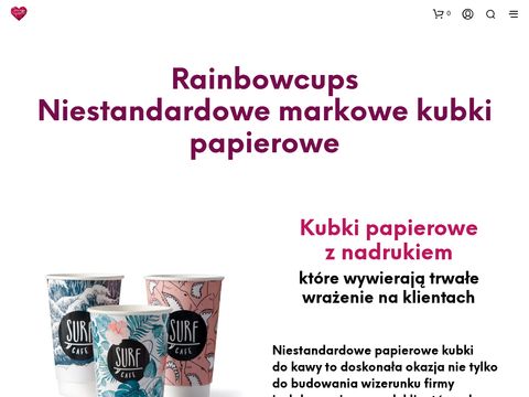Rainbowcups.pl kubki jednorazowe do kawy z logo