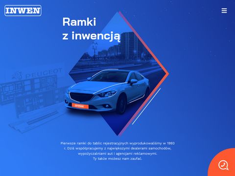 Inwen.com.pl ramki na tablice rejestracyjne