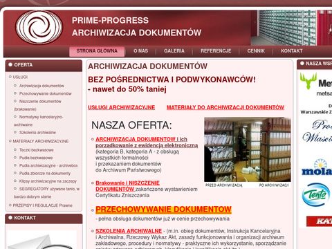 Prime-progress.pl - archiwizacja dokumentów