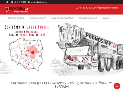 Podnosimy.pl - usługi dźwigowe Warszawa