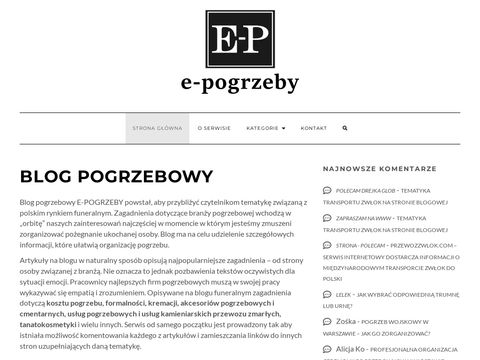 E-pogrzeby.pl blog pogrzebowy