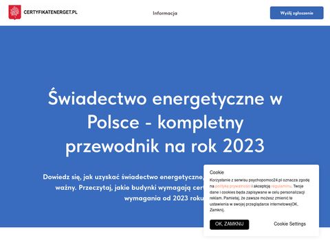 Certyfikatenerget.pl - uzyskiwanje świadectw