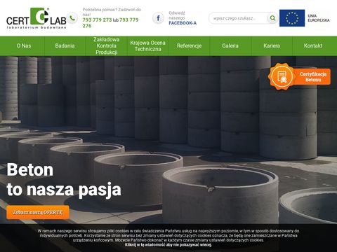Cert-lab.pl - badanie betonu
