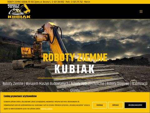 Kubiak-koparki.pl - roboty ziemne