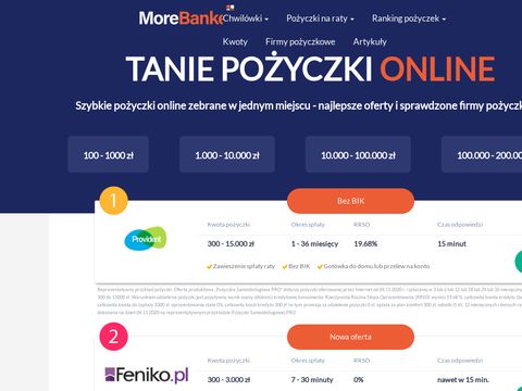 Morebanker.pl - pożyczka od ręki